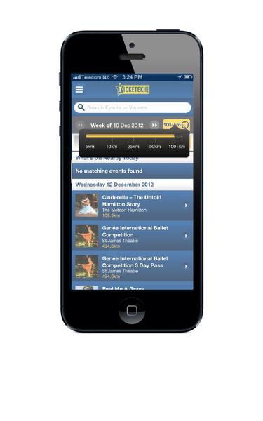 Ticketek iPhone app - What's On